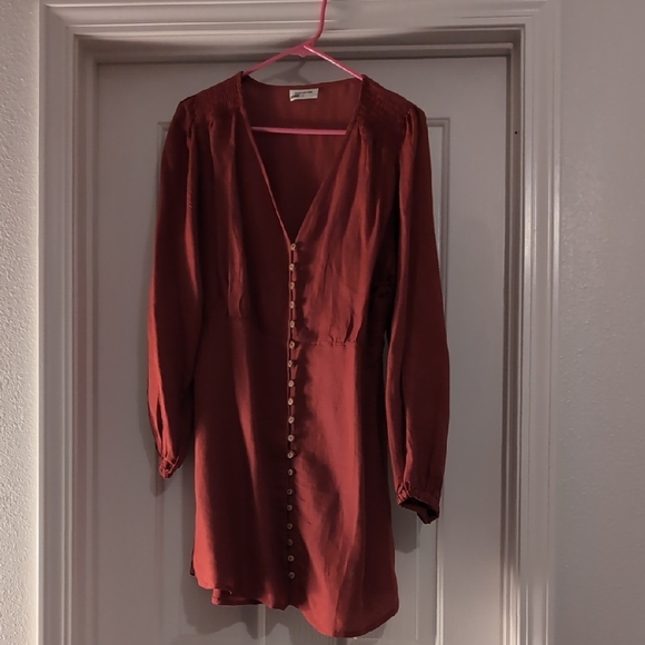 Anthropologie Red Button-Down Blouse - Picture 1 of 2